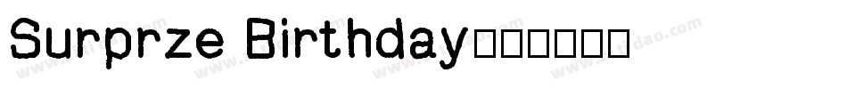 Surprze Birthday字体转换